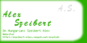 alex szeibert business card